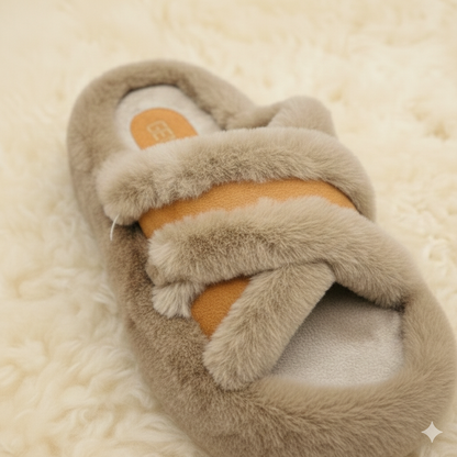 Chaussons souples pour femmes avec semelle épaisse. Design élégant et moderne