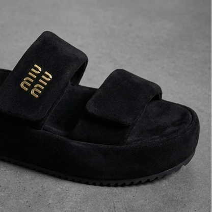 Comfort Dual-Strap Suede Slides – Lightweight Everyday Sandals