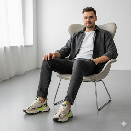 Men's A-2 Chunky Mesh Sneakers: All-Day Comfort, Lugged Grip