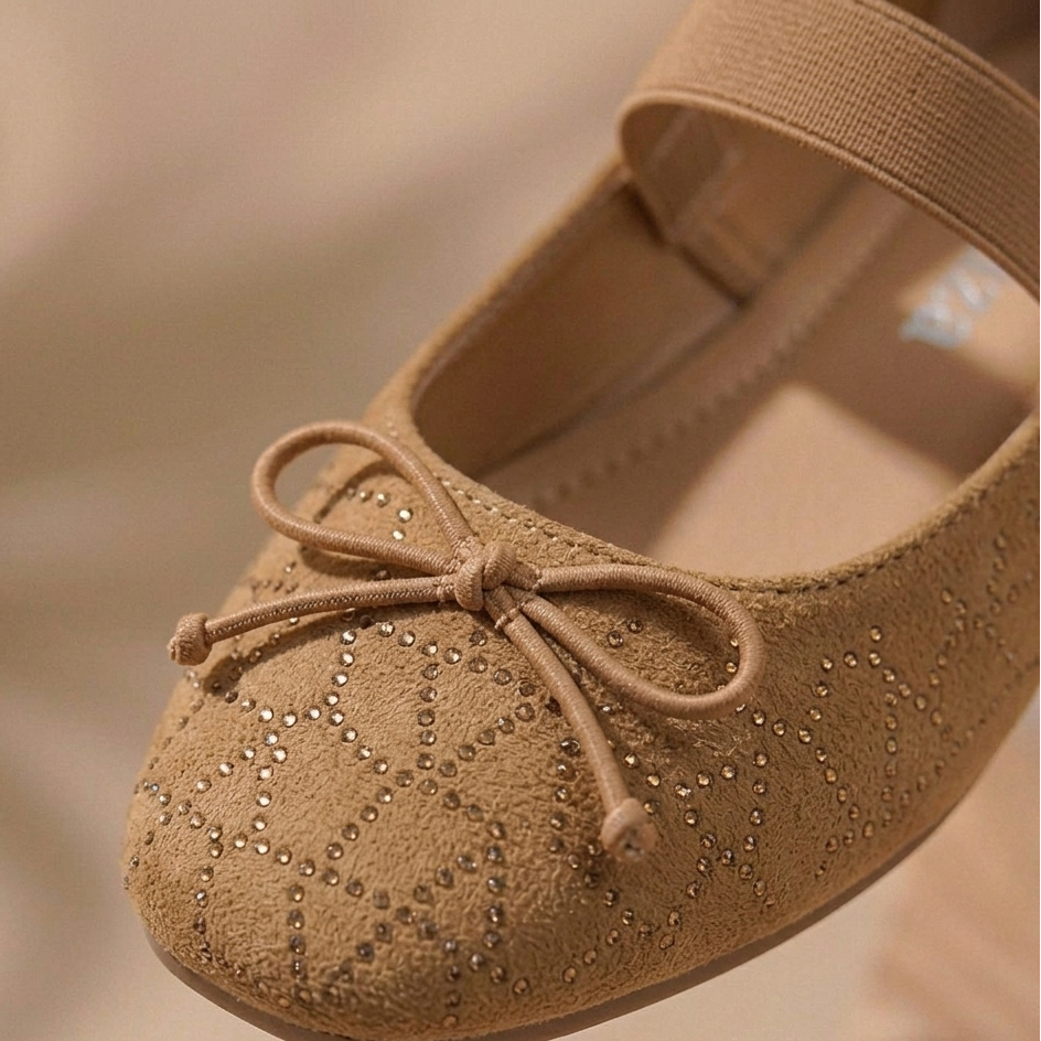 ✨ Elegant Rhinestone Ballet Flats for Women – Soft Comfort & Chic Style