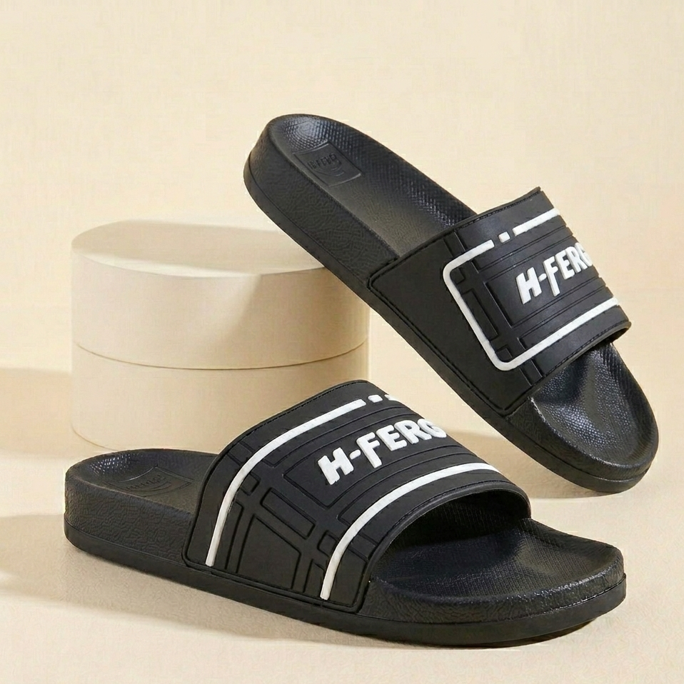 H-FERG Men’s Sport Slide Sandals – Lightweight Everyday Comfort Slippers