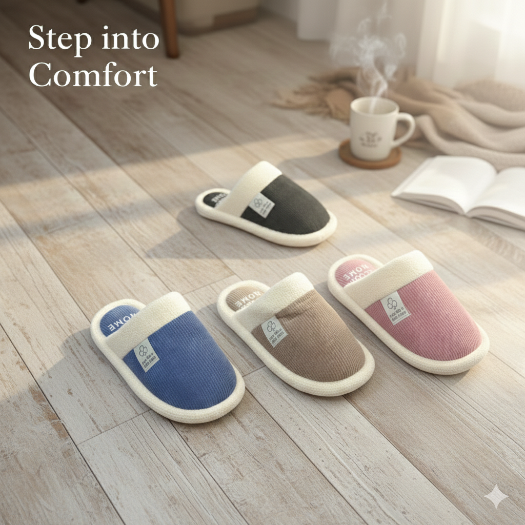 **Soft Comfort Women’s Indoor Slippers – Lightweight, Warm & Easy Slip-On Design**