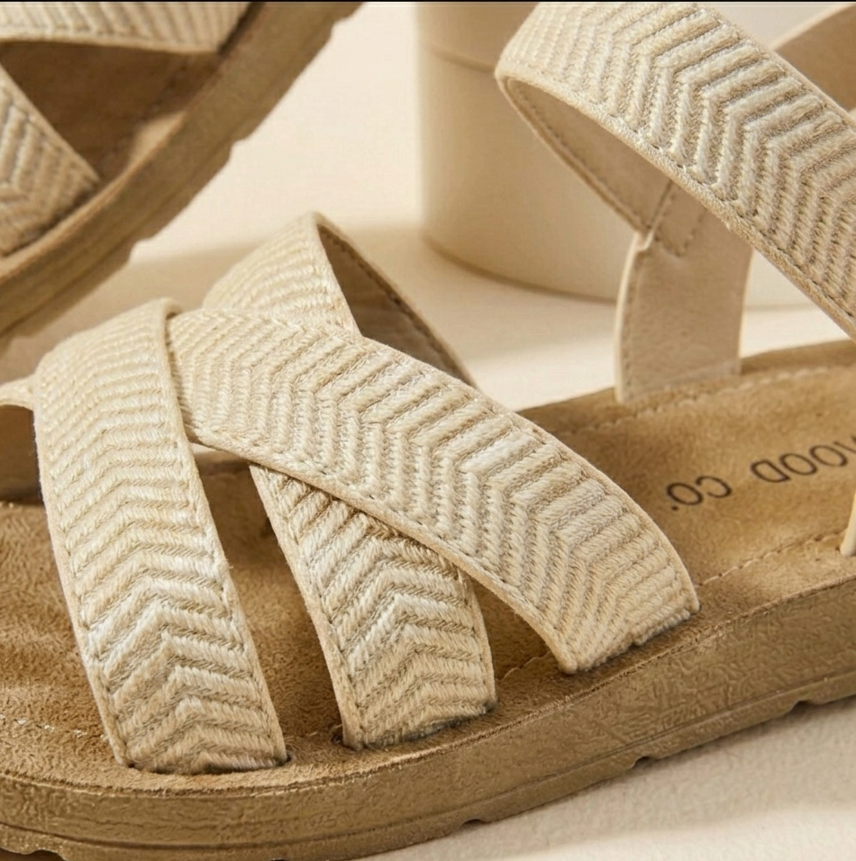 Women’s Casual Cross-Strap Comfort Sandals – Lightweight & Stylish