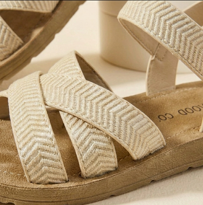 Women’s Casual Cross-Strap Comfort Sandals – Lightweight & Stylish