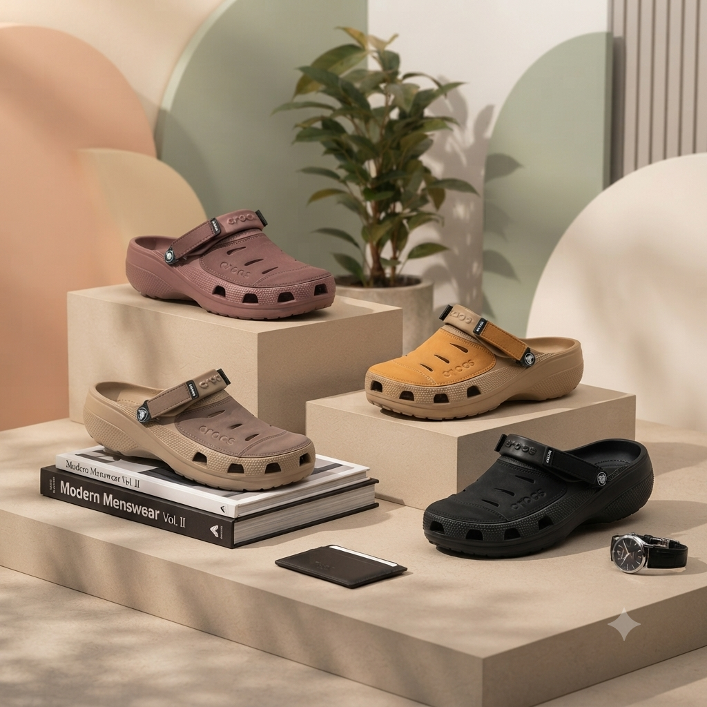 Men's Lightweight Comfort Clogs with Adjustable Heel Strap | Breathable Casual Garden & Outdoor Slip-On Sandals