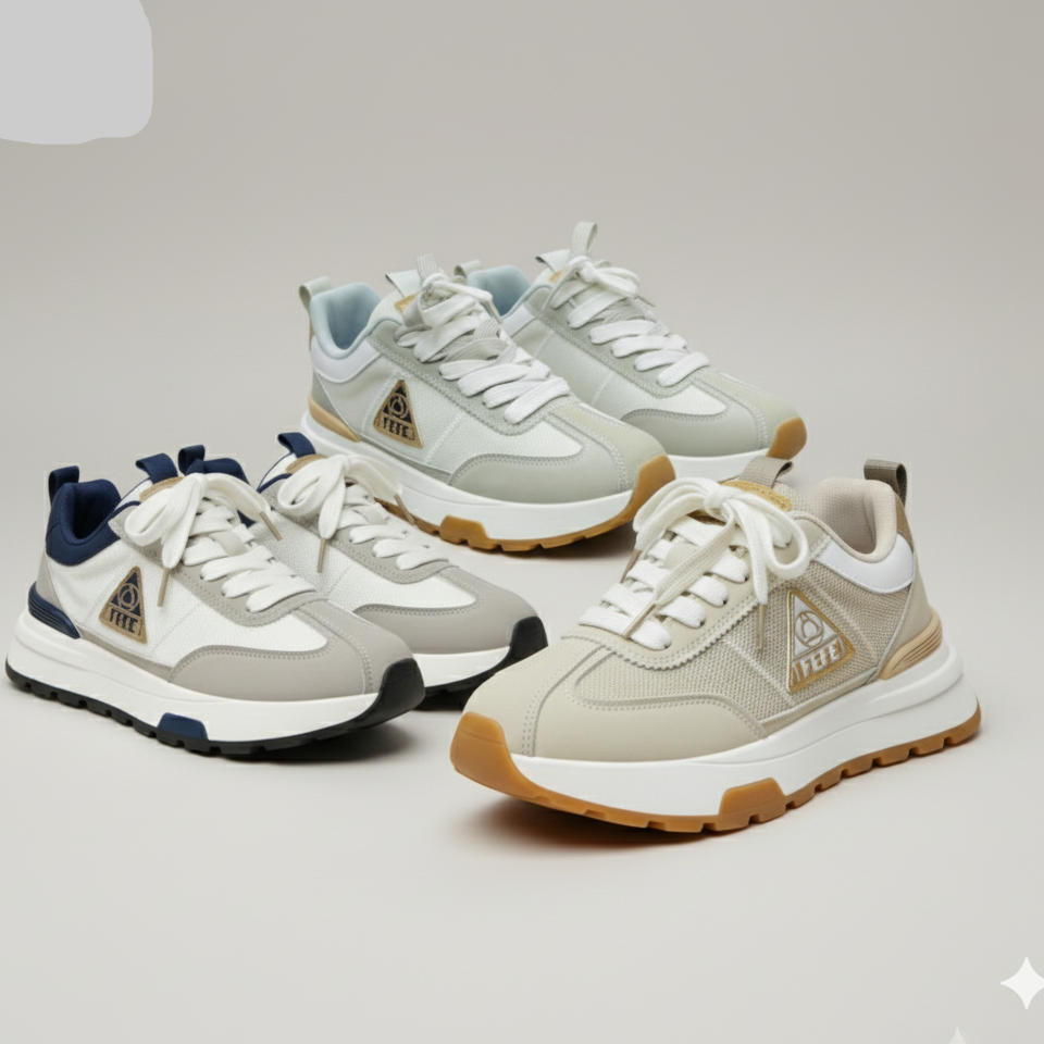 أحذية رياضية رجالية: راحة طوال اليوم، نعل وسطي سميك ومبطن.