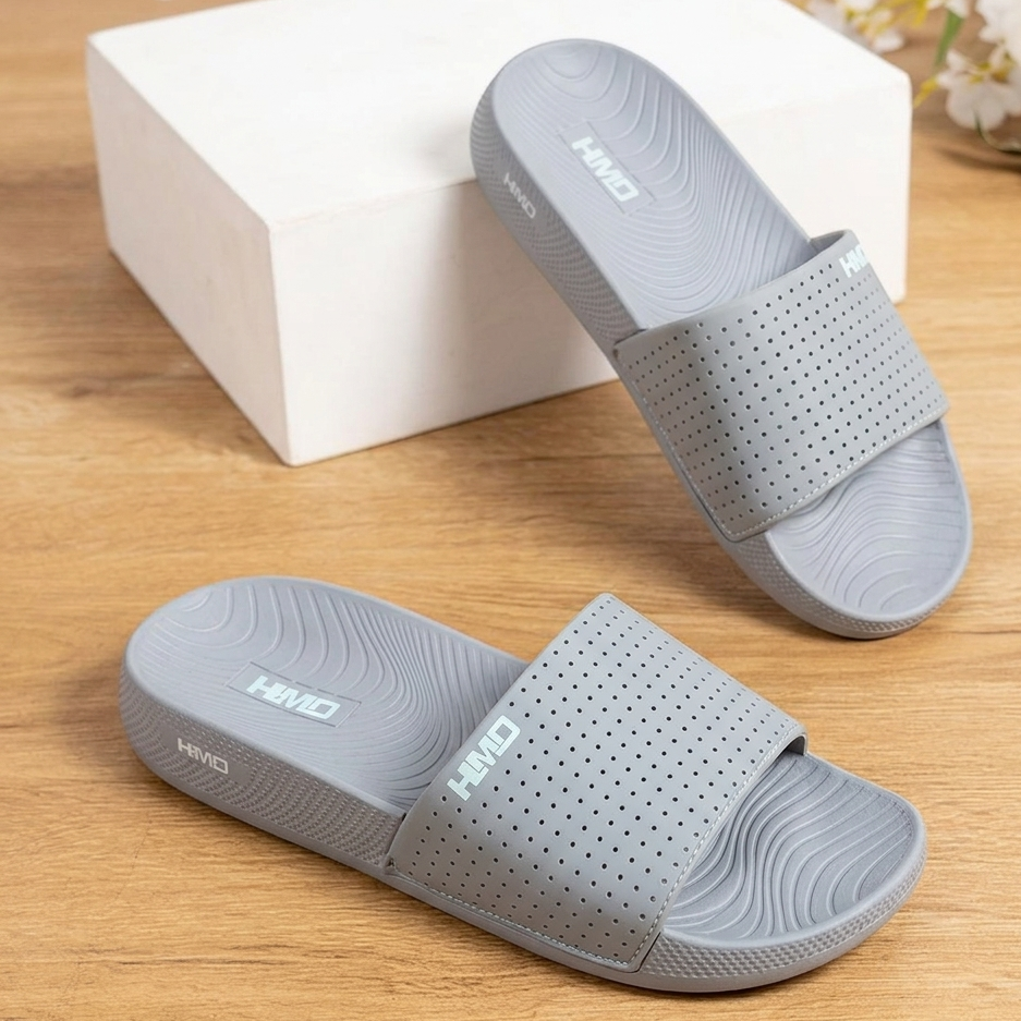 HMD Men’s Comfort Slide Sandals – Lightweight Anti-Slip Bathroom & Casual Slippers