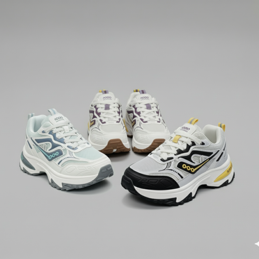 Men's Chunky Mesh Sneakers—Cool Airflow, Cushion Midsole