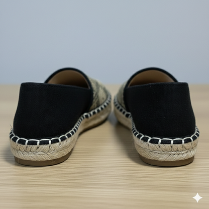 Espadrilles plates tissées pour femmes – Chaussures confortables, légères et élégantes