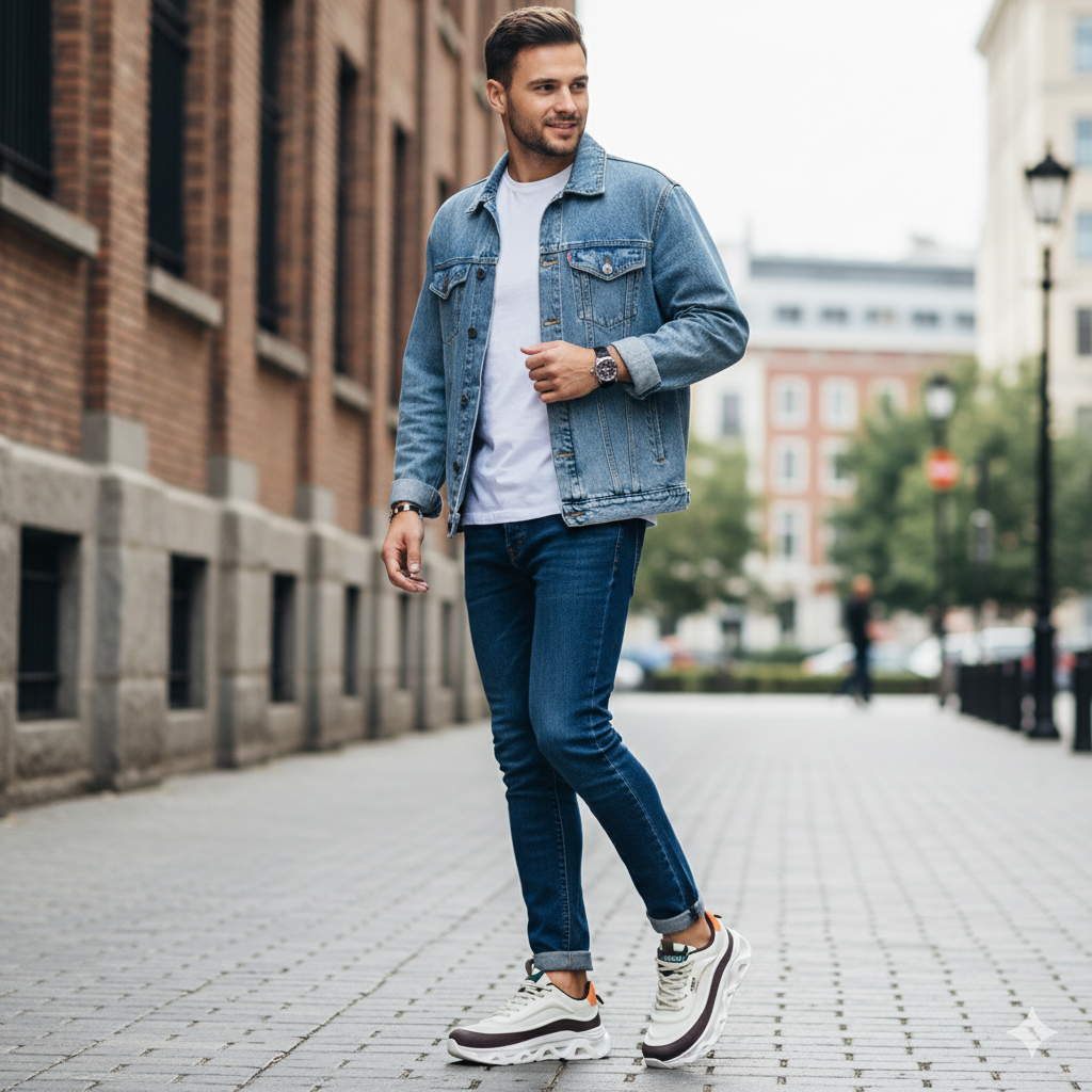 حذاء رياضي رجالي ذو نعل سميك - ارتفاع مبطن، نعل مفتوح