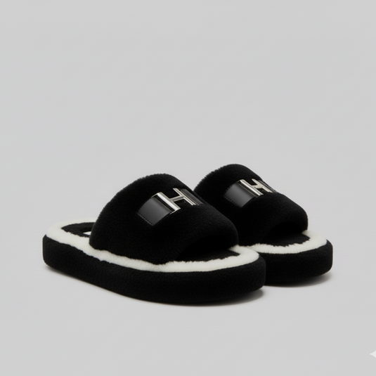 Plush Slide Slippers—Instant Warmth, Wide Padded Strap