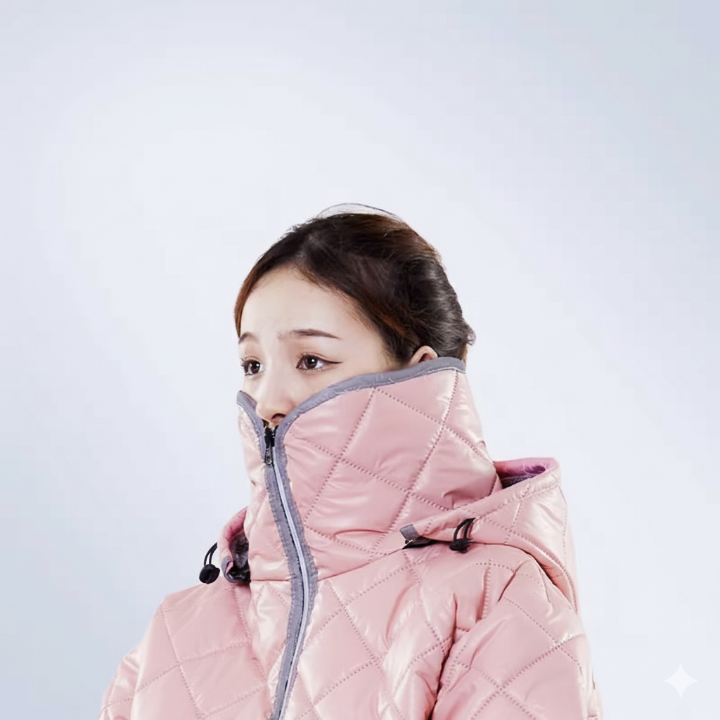 Unisex Long Quilted Winter Jacket Men Women – Hooded Windproof Thick Padded Full Length Warm Coat