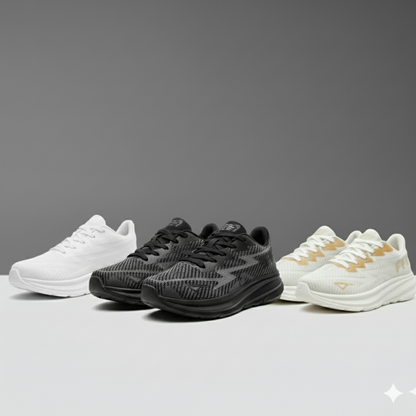 أحذية رياضية منسوجة للرجال - رغوة عالية الكثافة، تمشّي أطول