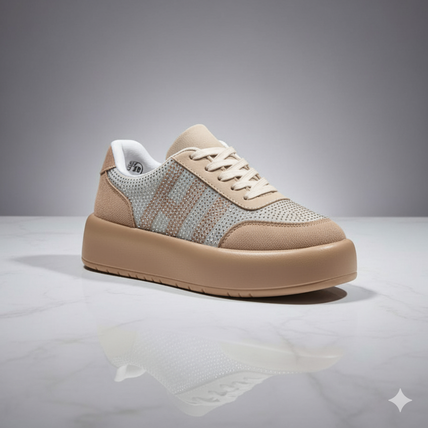 أحذية رياضية أنيقة متلألئة للنساء