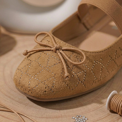 ✨ Elegant Rhinestone Ballet Flats for Women – Soft Comfort & Chic Style