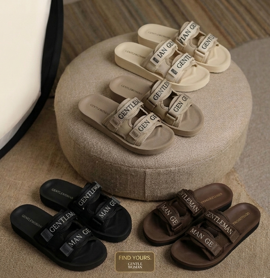 Sandales plates décontractées à double bride pour femme – Mocassins confortables « Gentlewoman »