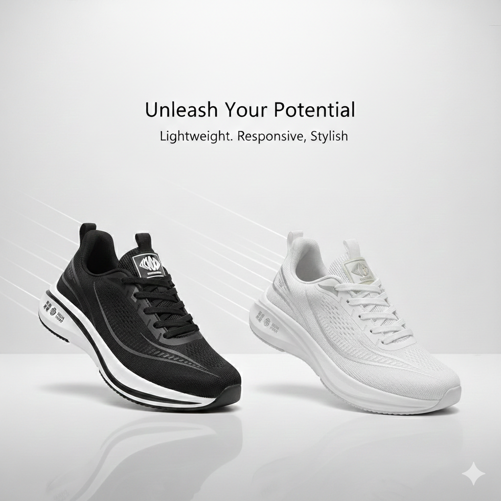Women’s Lightweight Platform Running Sneakers – Cushioned Sport & Casual Shoes