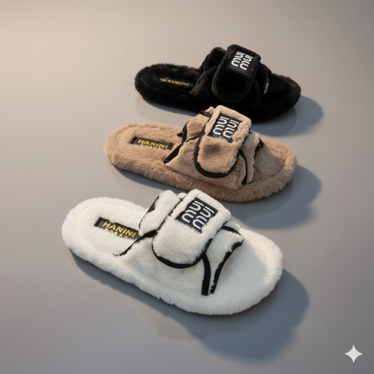 Fluffy Comfort Slides – Soft, Warm & Chic