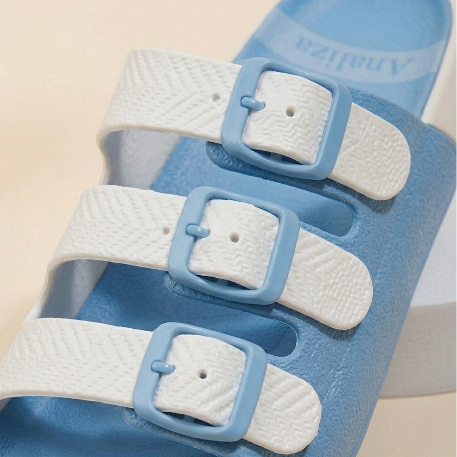 Chic Triple-Strap Comfort Slides for Women