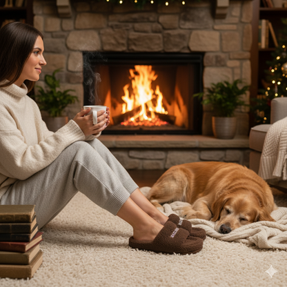 Teddy Fleece Slide Slippers: Warm Steps, Padded Footbed