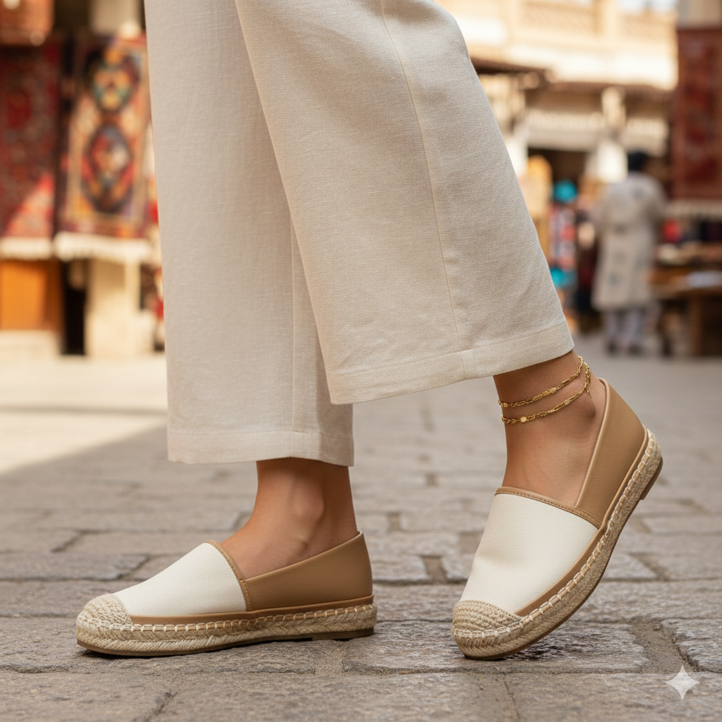 Women’s Classic Espadrille Slip-On Flats – Casual Comfort Shoes