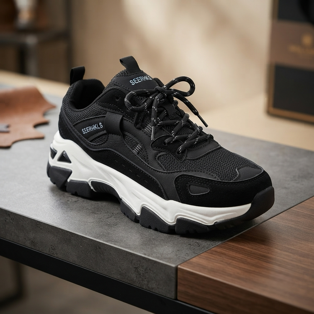 Men’s Sport Sneakers – Black & White