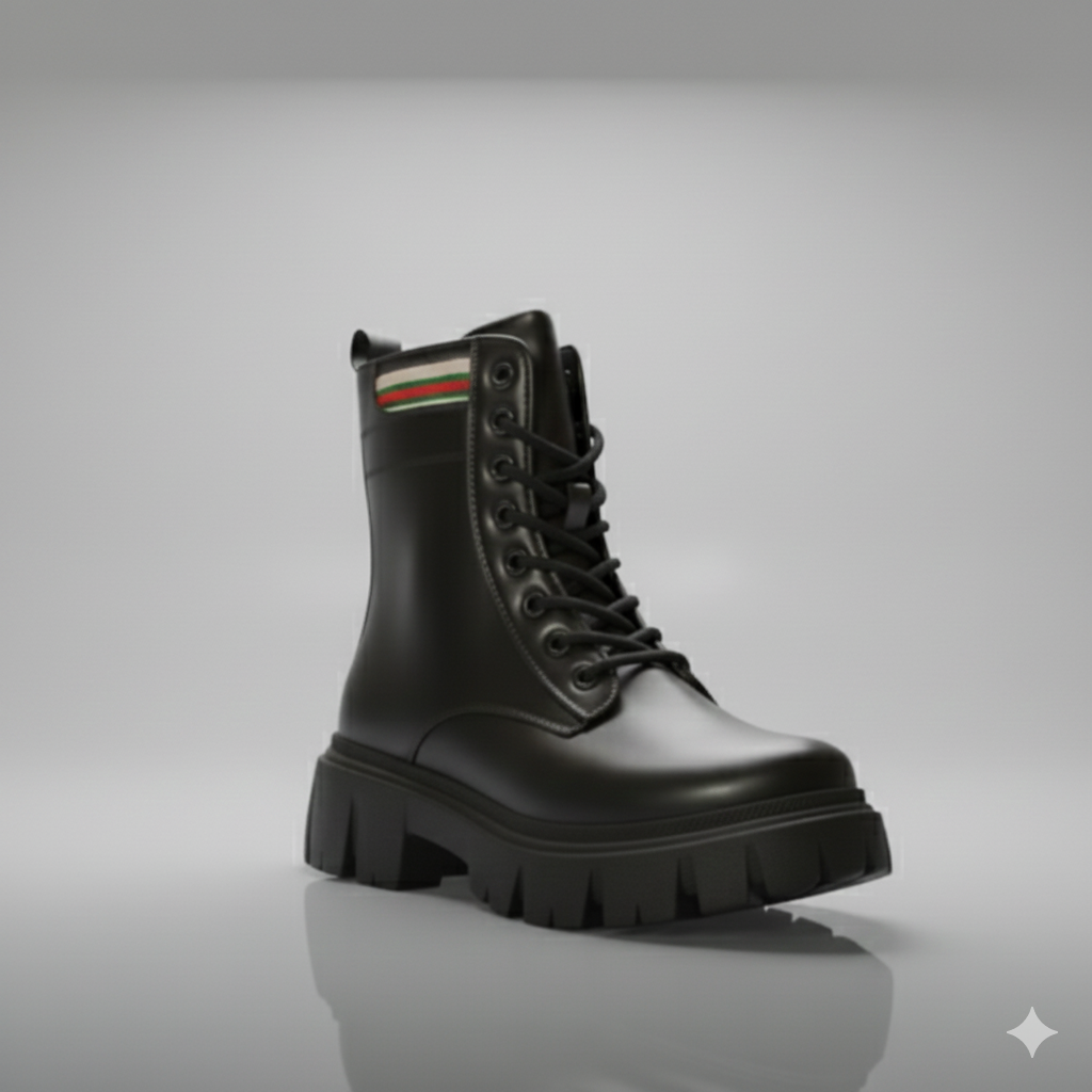 Women’s Chunky Lace-Up Ankle Boots with Lug Sole – Walk Your Color Collection