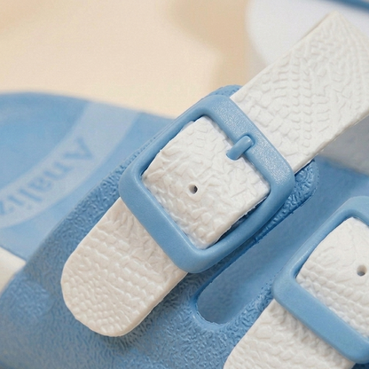 Chic Triple-Strap Comfort Slides for Women