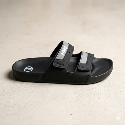 Men’s Dual-Strap Comfort Slide Sandals – Lightweight Casual Slip-On