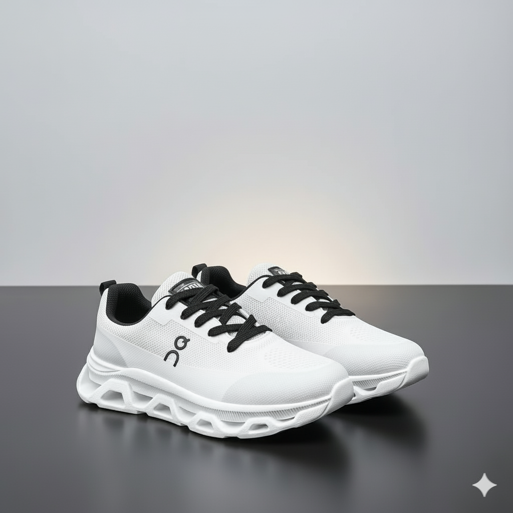 حذاء جري رجالي بتصميم بسيط، قابل للتنفس، منخفض القطع، نعل مطاطي غير قابل للانزلاق، قماش خفيف الوزن