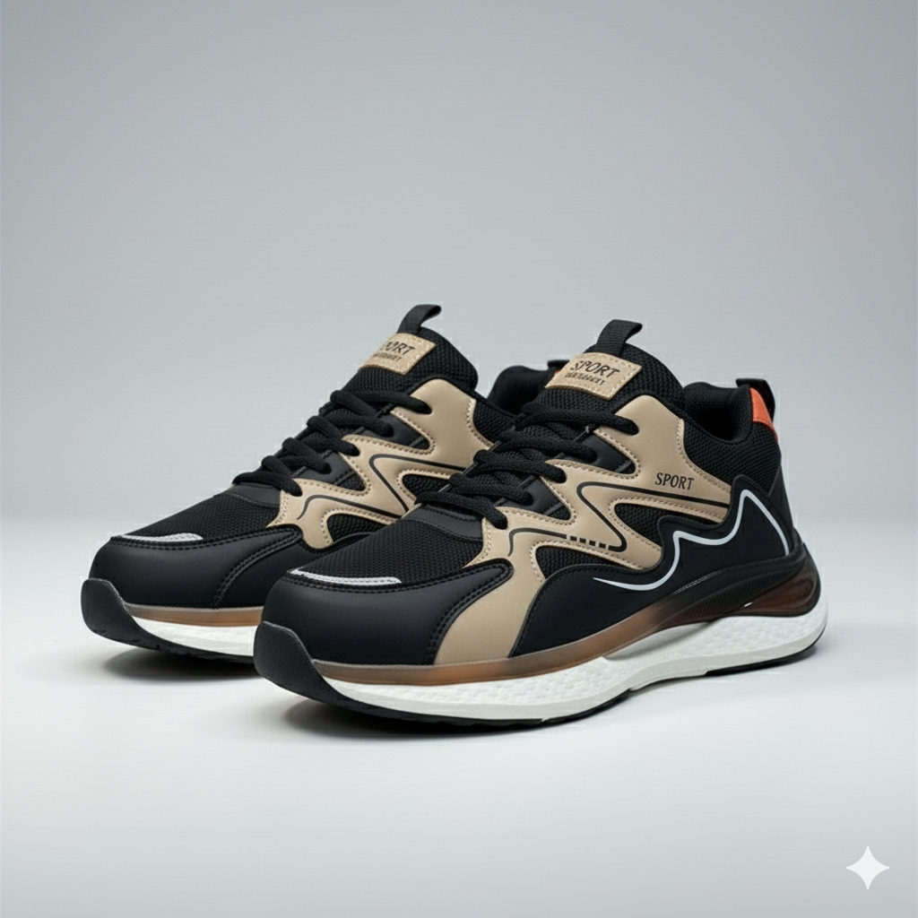 Baskets sport en mesh pour homme : amorti optimal toute la journée, semelle extérieure adhérente