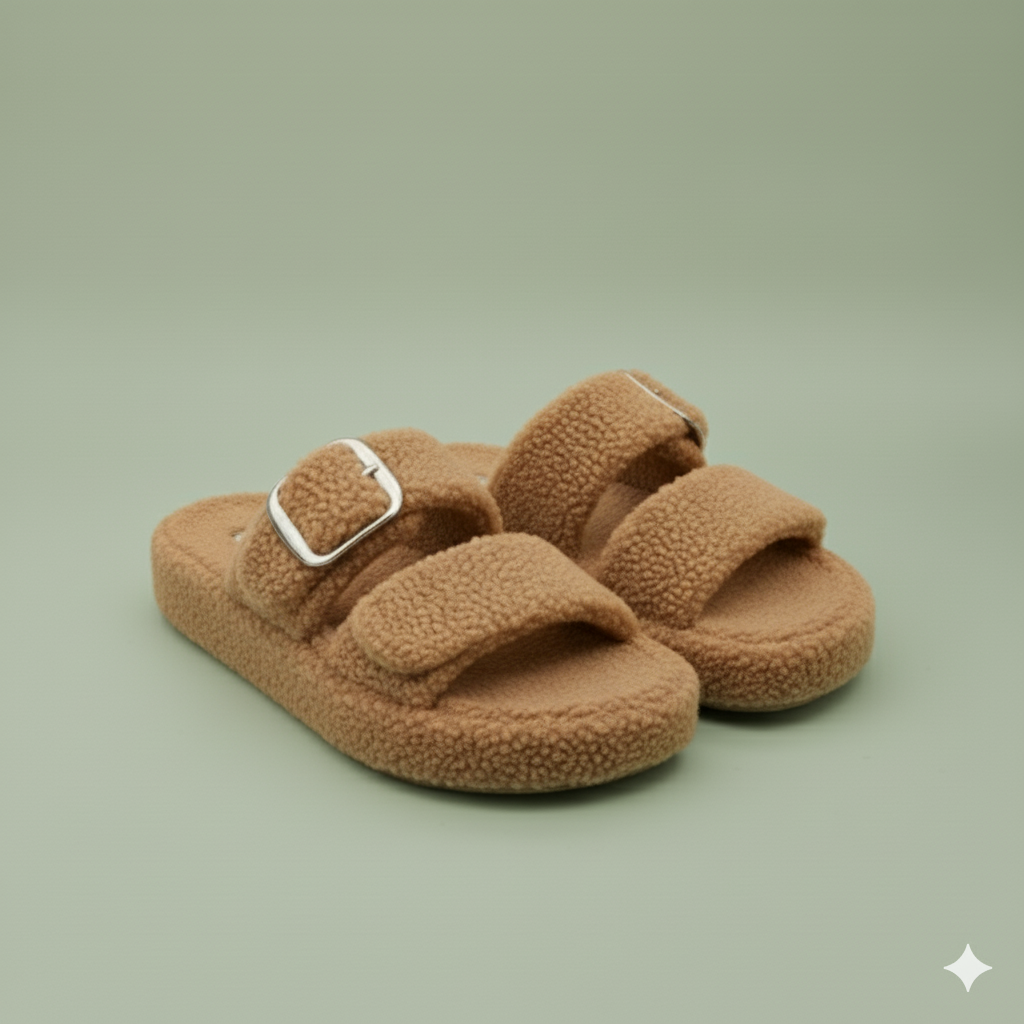 أحذية صندل شيربا: خطوات مريحة، إبزيمات قابلة للتعديل