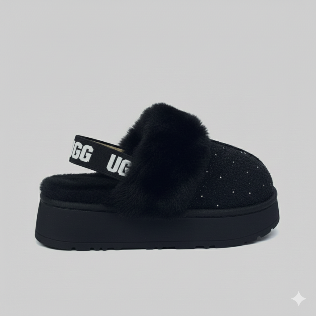 Cozy Faux Fur Slip-On Clogs – Warm Knit Lined Comfort Shoes