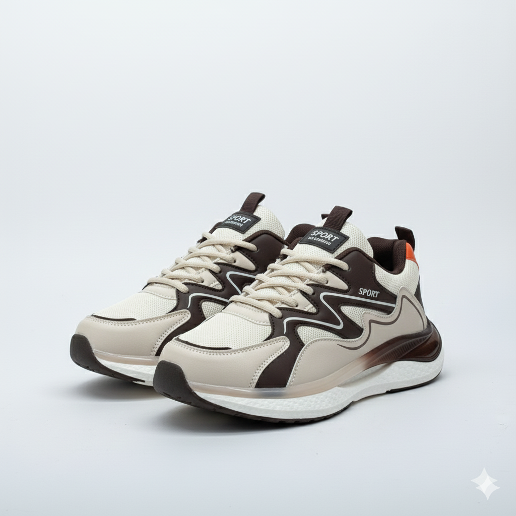 Baskets sport en mesh pour homme : amorti optimal toute la journée, semelle extérieure adhérente