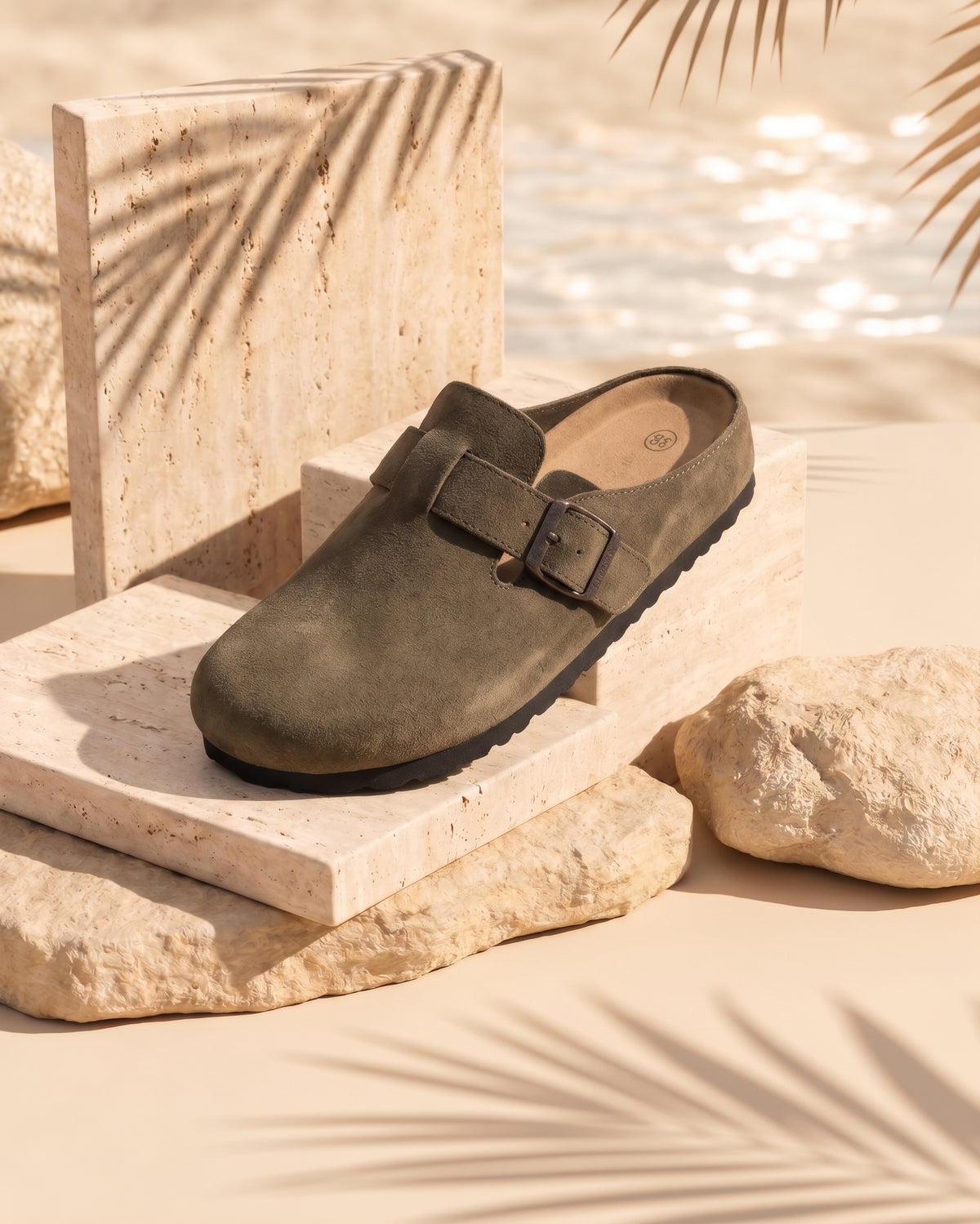 Men’s Comfortable & Flexible Slip-On Clogs with Adjustable Buckle – Effortless Everyday Style