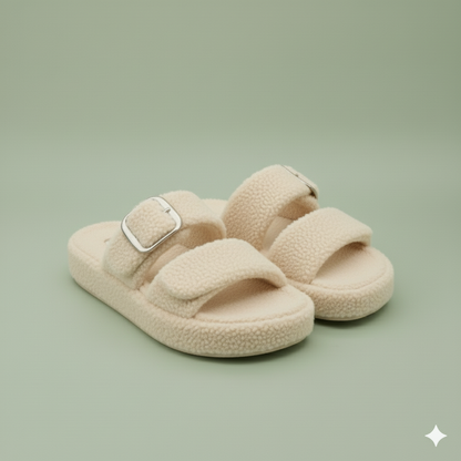 أحذية صندل شيربا: خطوات مريحة، إبزيمات قابلة للتعديل