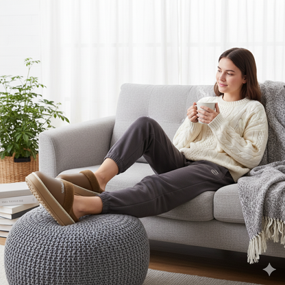 Women's Fleece-Lined Clog Slippers—Warm Toes, Thick Platform