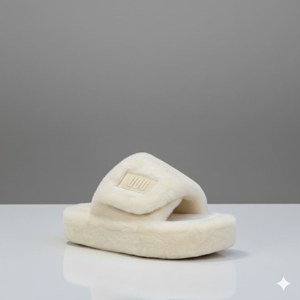 Faux-Fur Platform Slides: Cozy Warmth, Open-Toe Breeze