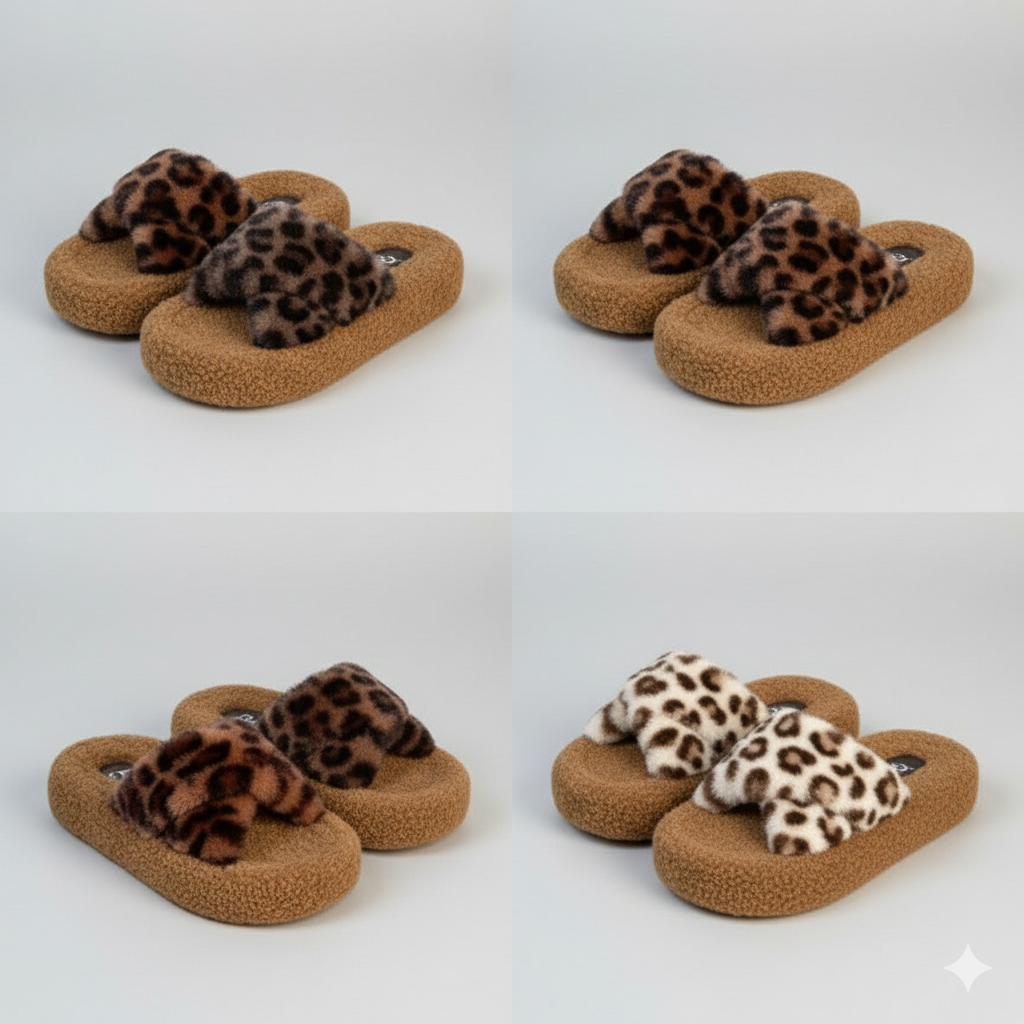 🐾 Cozy Chic Leopard Print Slippers