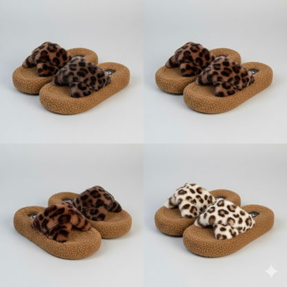 🐾 Cozy Chic Leopard Print Slippers