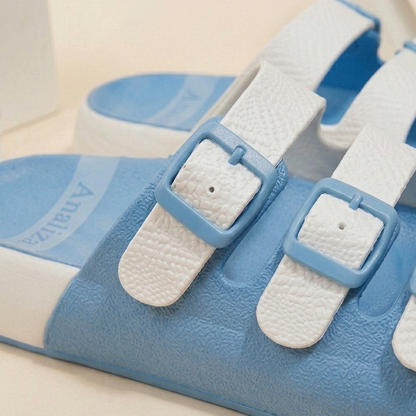 Chic Triple-Strap Comfort Slides for Women