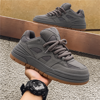 Men’s Urban Chunky Sneakers with Oversized Rope Laces, Layered Panel Details and a Bold Thick Sole for Modern Casual Style