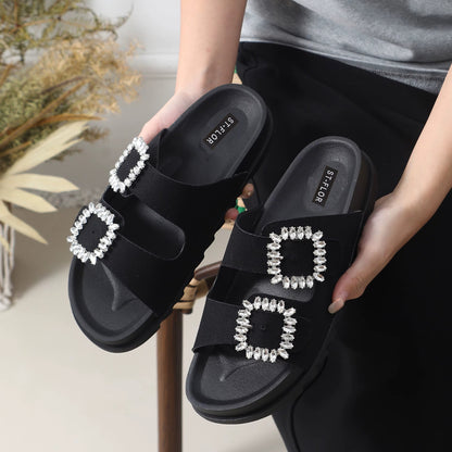 Luxurious women's sandals with a modern design and studded straps - elegance that distinguishes you with every step!