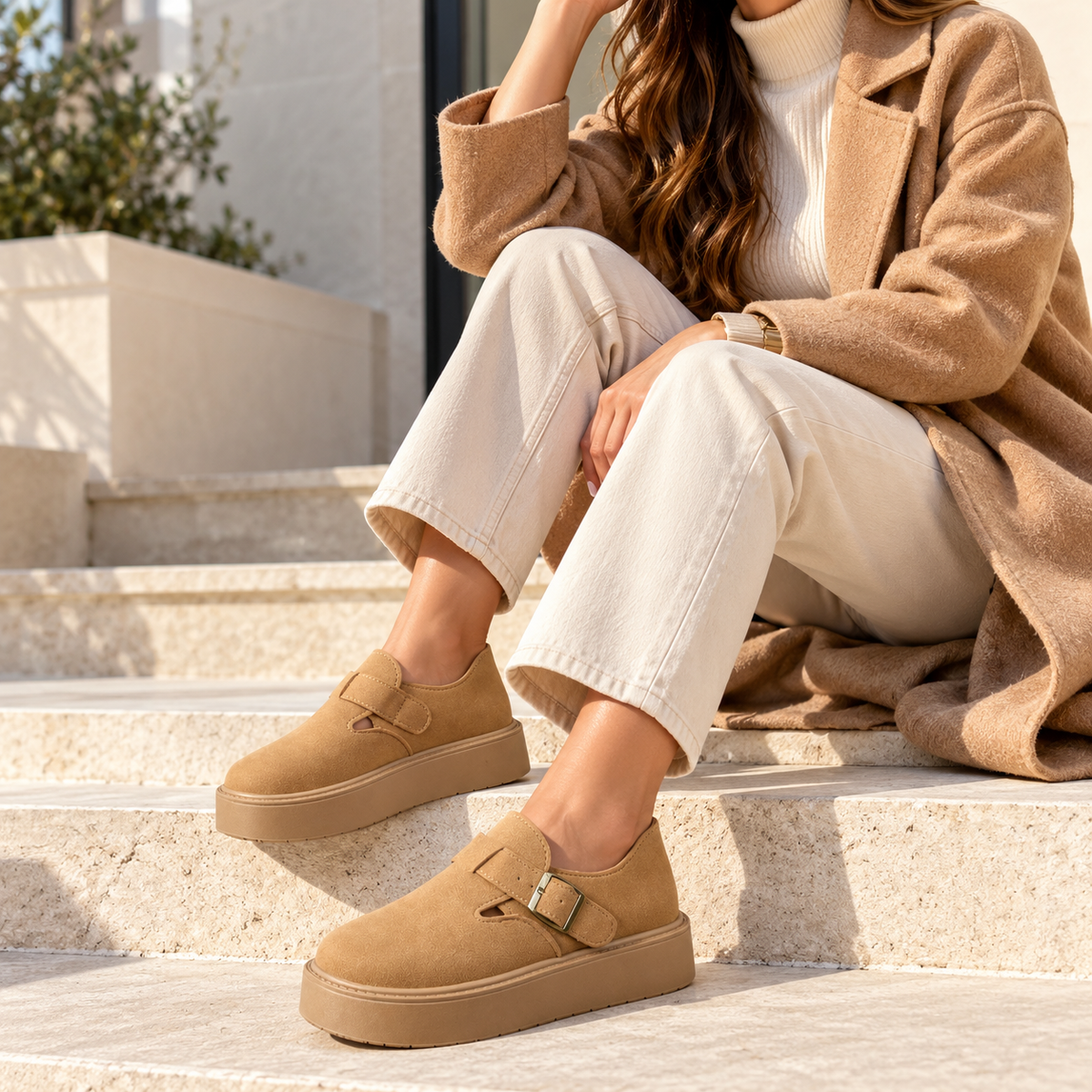 Chaussures à plateforme élégantes en daim – Le confort rencontre le style