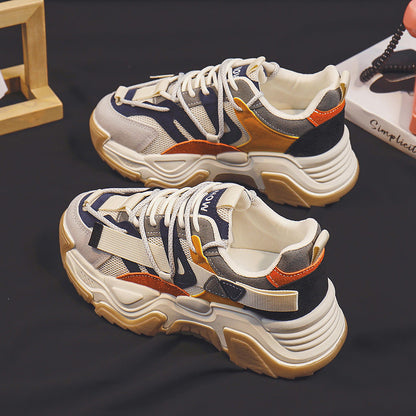 Baskets compensées pour femmes, chaussures décontractées et tendance, semelles épaisses pour la marche et le quotidien 