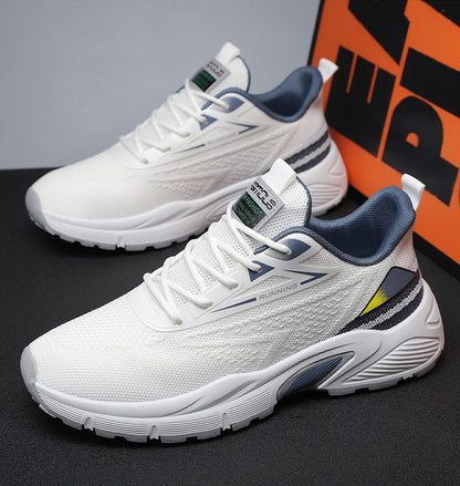 أحذية رياضية شبكية قابلة للتنفس للرجال - أحذية خفيفة الوزن وعصرية ومتعددة الاستخدامات بنعل سميك