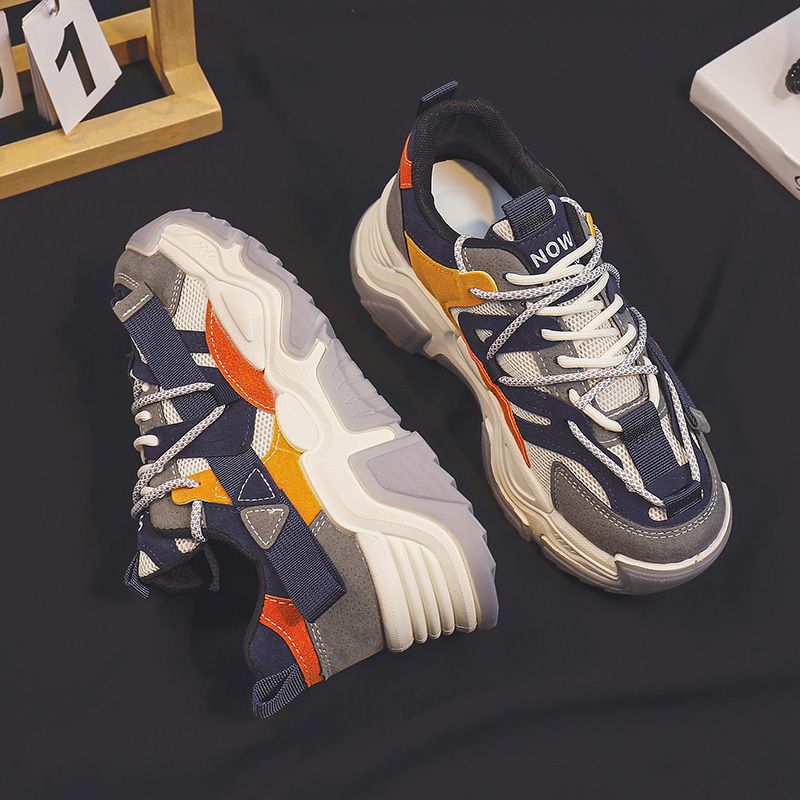 Baskets compensées pour femmes, chaussures décontractées et tendance, semelles épaisses pour la marche et le quotidien 