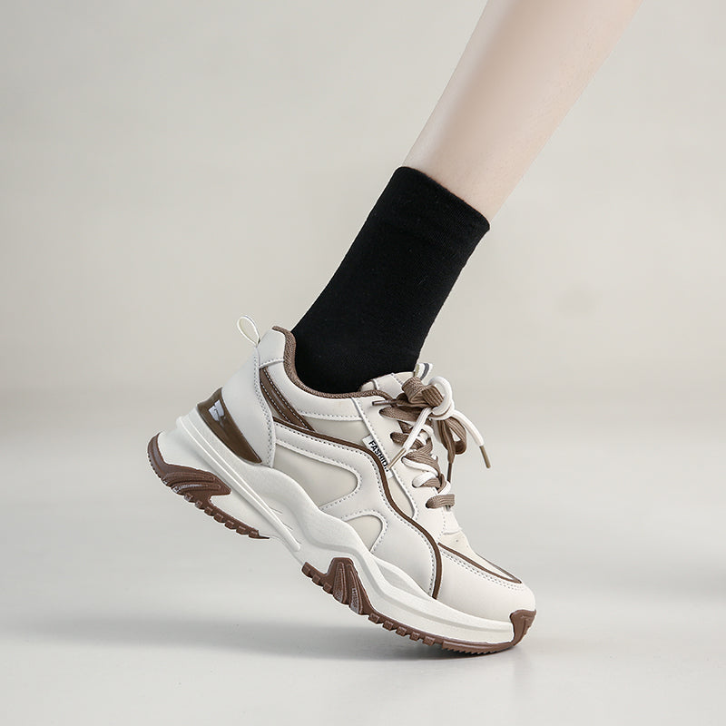 حذاء رياضي نسائي بنعل سميك - أناقة وراحة مع لمسة عصرية