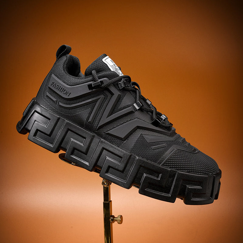 أحذية رياضية عصرية للرجال لخريف 2025 - أحذية  ذات النعل السميك على طراز INS، أحذية كاجوال عصرية ذات منصة بارتفاع 5 سم.