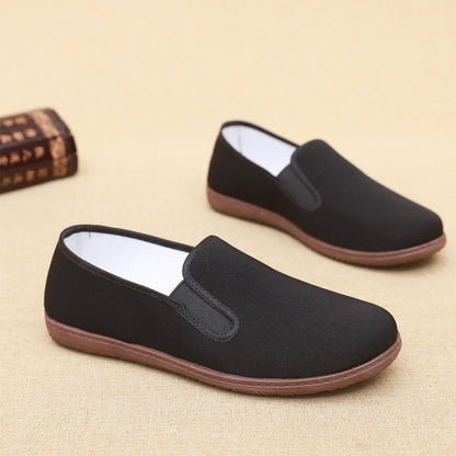 أحذية بيجين القديمة الرجالية المصنوعة من القماش - أحذية عمل غير رسمية بنعل ناعم قابل للتنفس ومضادة للانزلاق مناسبة لفصل الربيع والخريف.